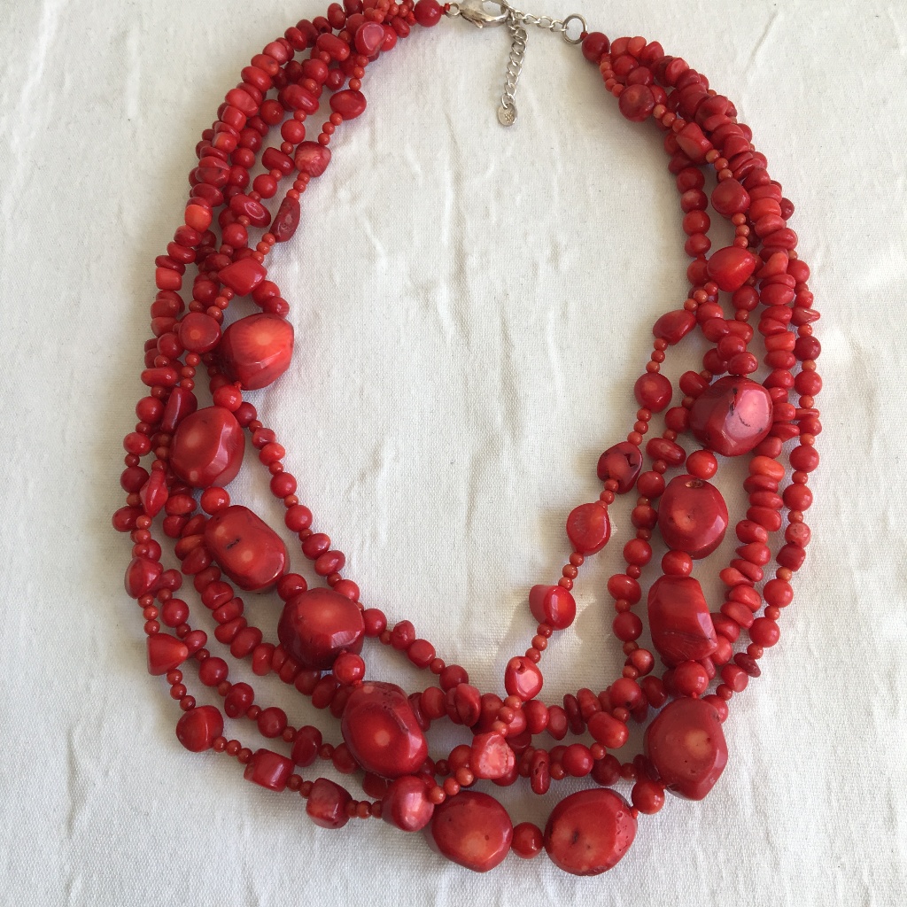 Lucas Lameth Red Coral .925 Silver Necklace